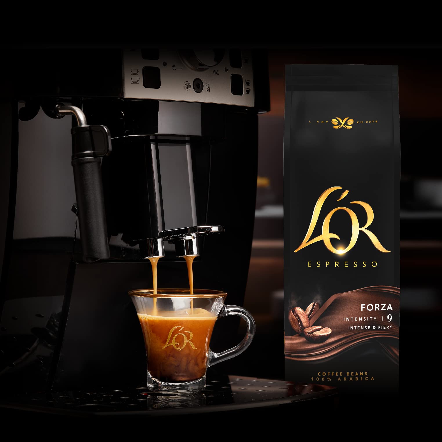 L'OR Espresso Forza Whole Roasted Coffee Beans - Intensity 9 | 500g | 100% Arabica 4
