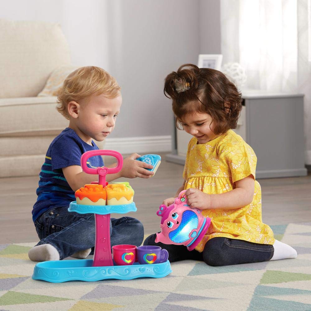 LeapFrog Musical Rainbow Tea Party - Educational Pretend Play Tea Set with Lights, Songs & Shape Sorter 4