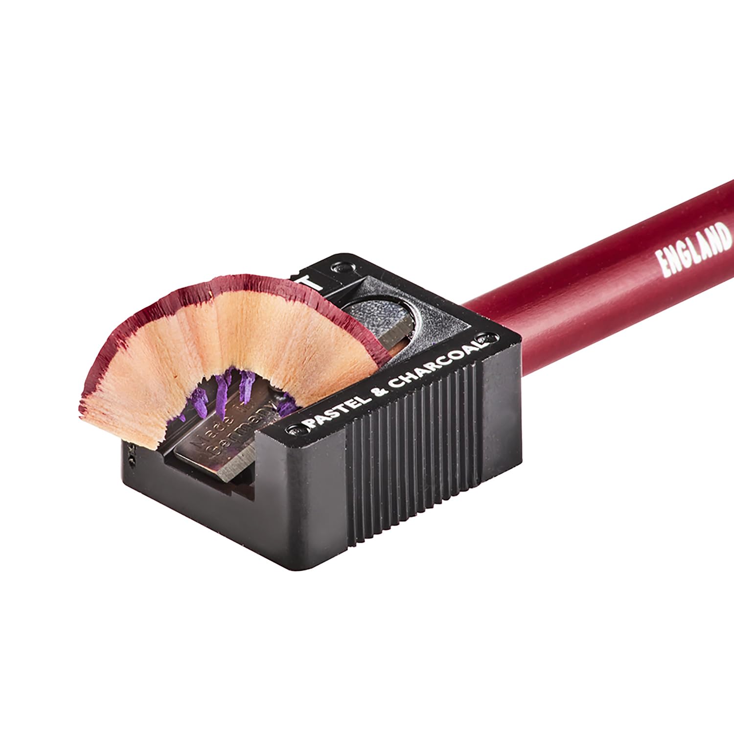 Derwent Manual Pastel & Charcoal Pencil Sharpener - For Fragile Media | Metal Construction | Black
