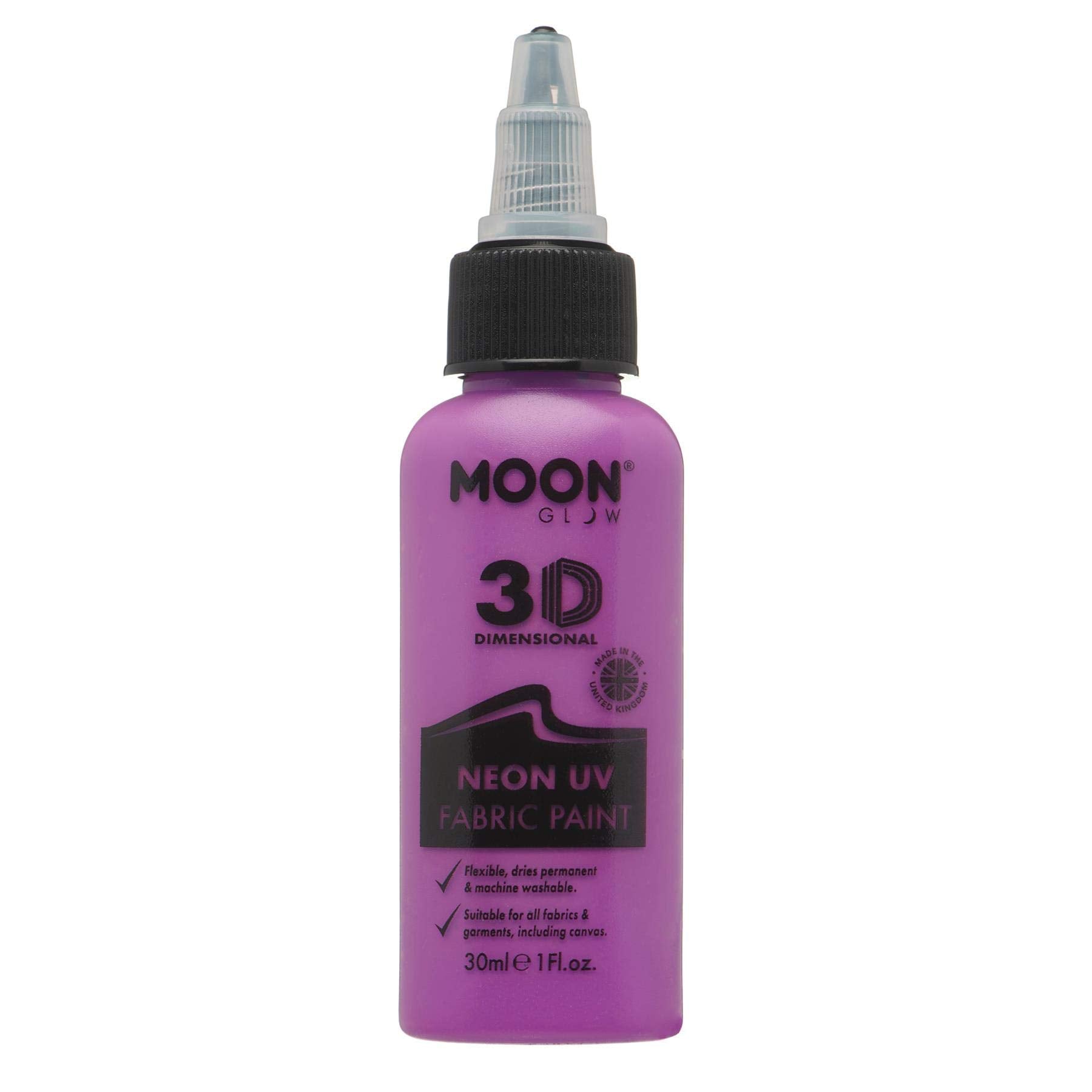Moon Glow - Neon UV 3D Fabric Paint - 30ml - Intense Purple 10