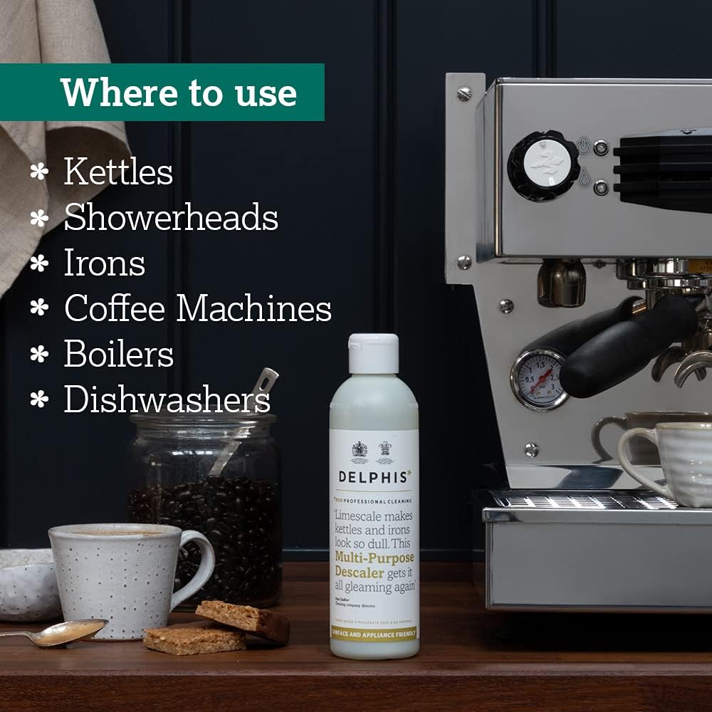 Delphis Eco Multi Purpose Descaler - Plant-Based, Vegan, Hydrochloric Acid-Free Limescale Remover, 350ml 4