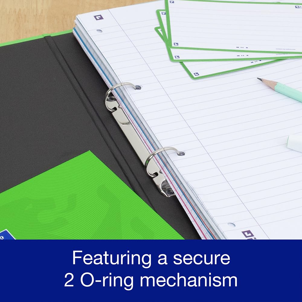 Oxford Premium A4 Ring Binder, Light Green Single Folder, 25mm Capacity, La 7