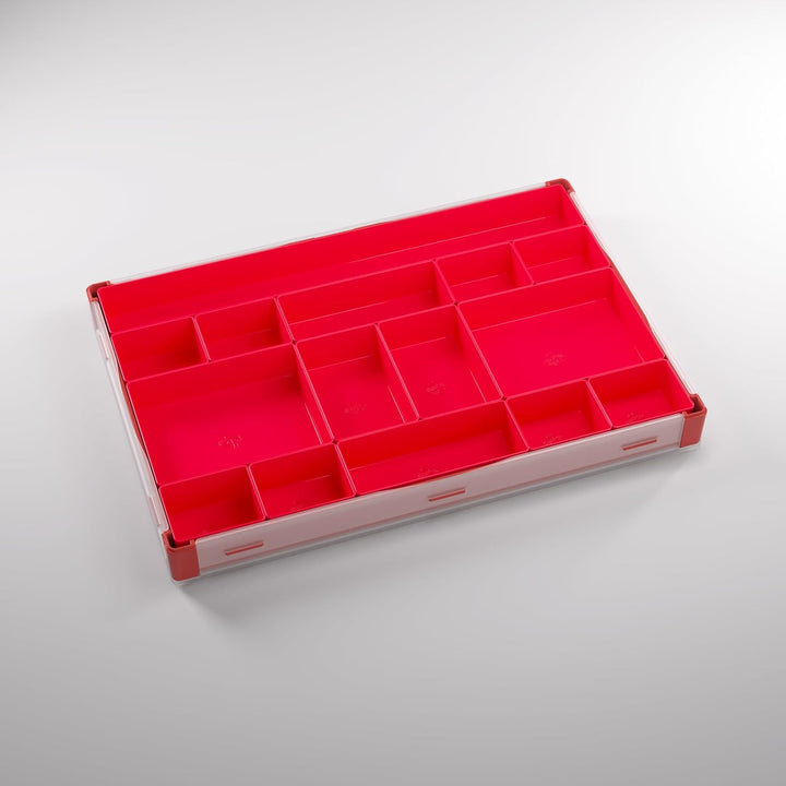 Gamegenic Token Silo XL Red - Board Game Storage with 15 Removable Compartments