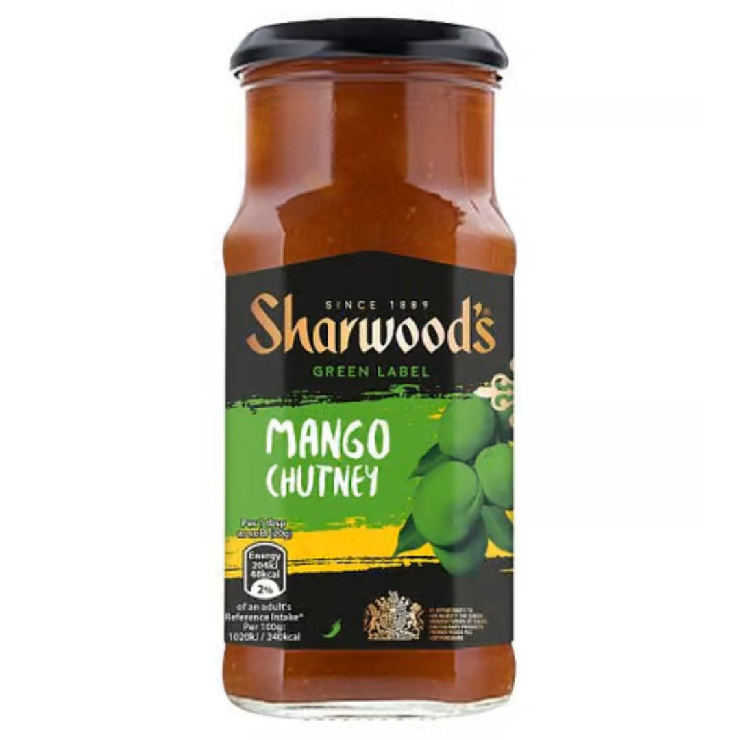 Sharwood's Indian Green Label Mango Chutney – Sweet & Tangy Indian Condiment, 227g Jar