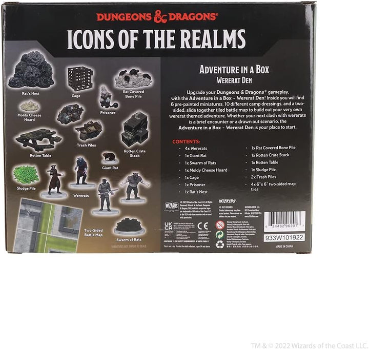 Wizkids D&amp;D Icons of The Realms Adventure in A Box Wererat Den Miniatur