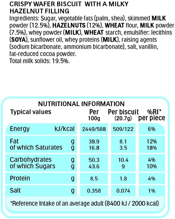 Kinder Happy Hippo Haselnuss-Kekswaffel mit Milch- und Haselnussfüllung, 10 Packungen mit je 5 Keksen (insgesamt 50) 6