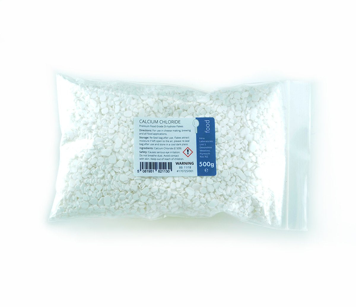 Intralabs Calcium Chloride Dihydrate Flakes - 500g Water Treatment for Aquariums | Food Grade E509
