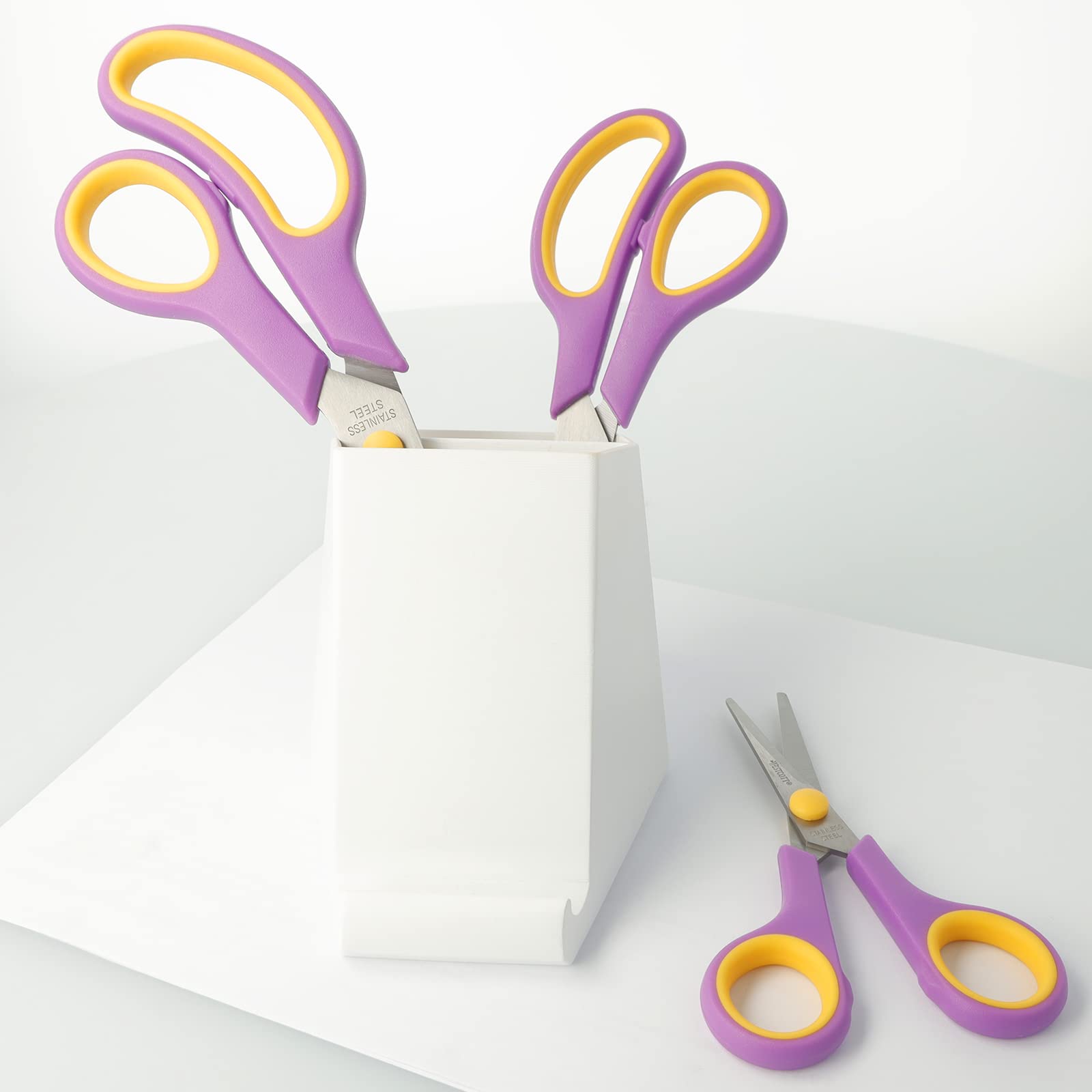 Westcott Easy Grip Scissors Set - 3 Universal Sizes (13.8, 20.1, 24.7 cm) | Titanium Technology 6