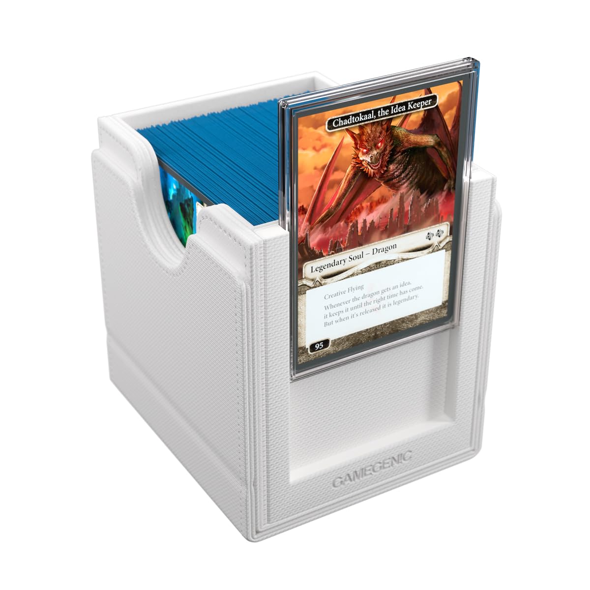 Gamegenic Sidekick Pro 100+ XL Deck Box - White | Armorfyber Exterior | Convertible System