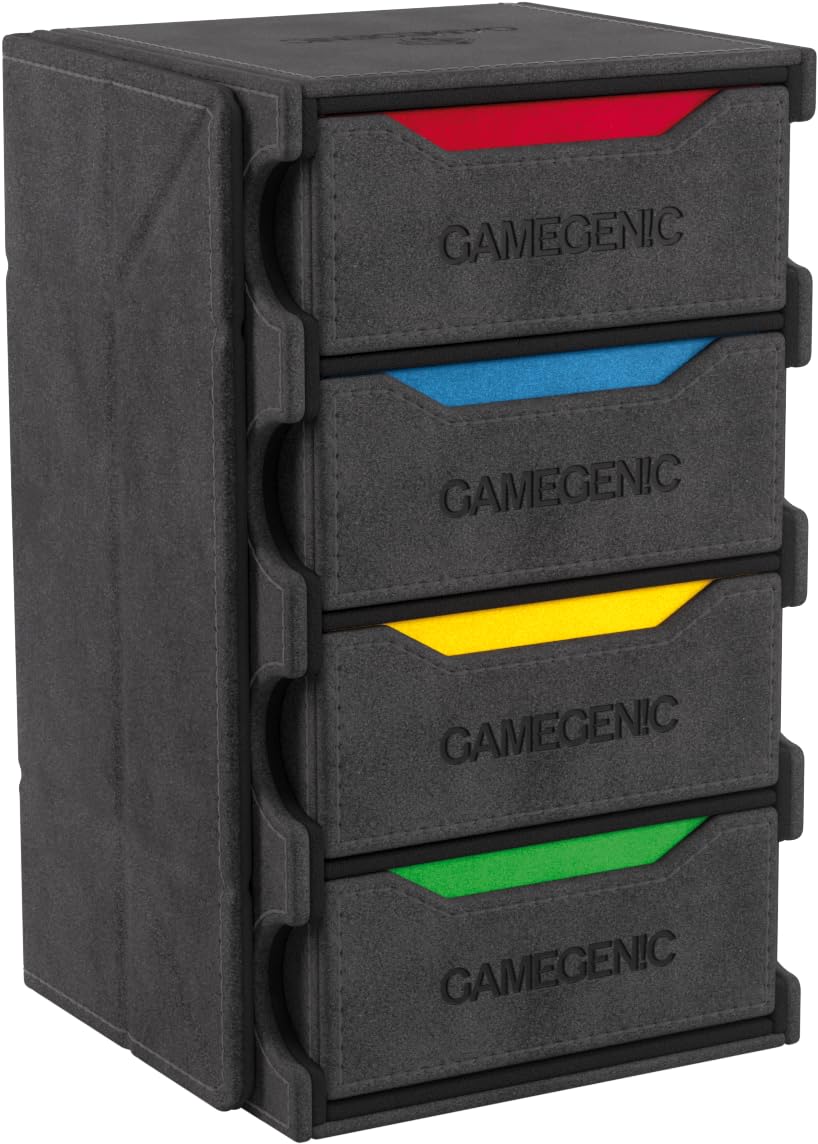Gamegenic Tokens' Lair Premium All-in-One Token Box with Integrated Dice Tray - Black