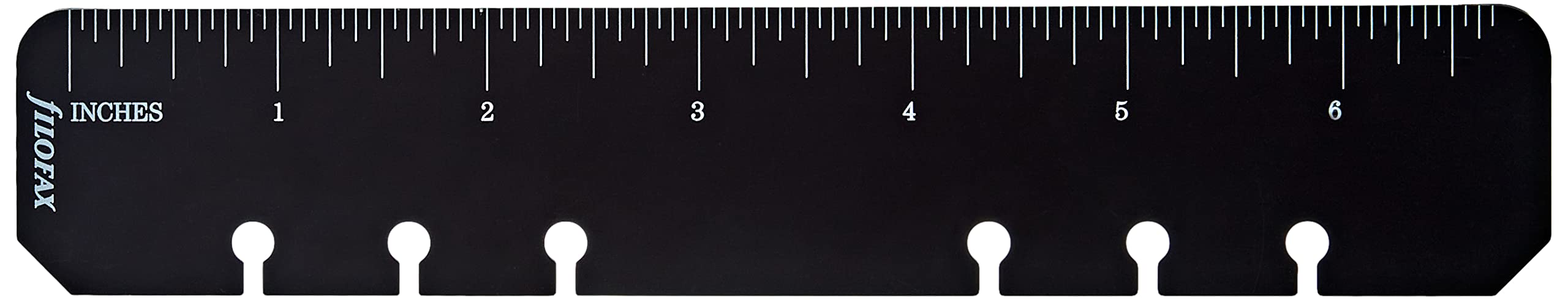 Filofax Personal Ruler Page Marker - Black | Fits Personal Organiser & Clipbook | Imperial/Metric
