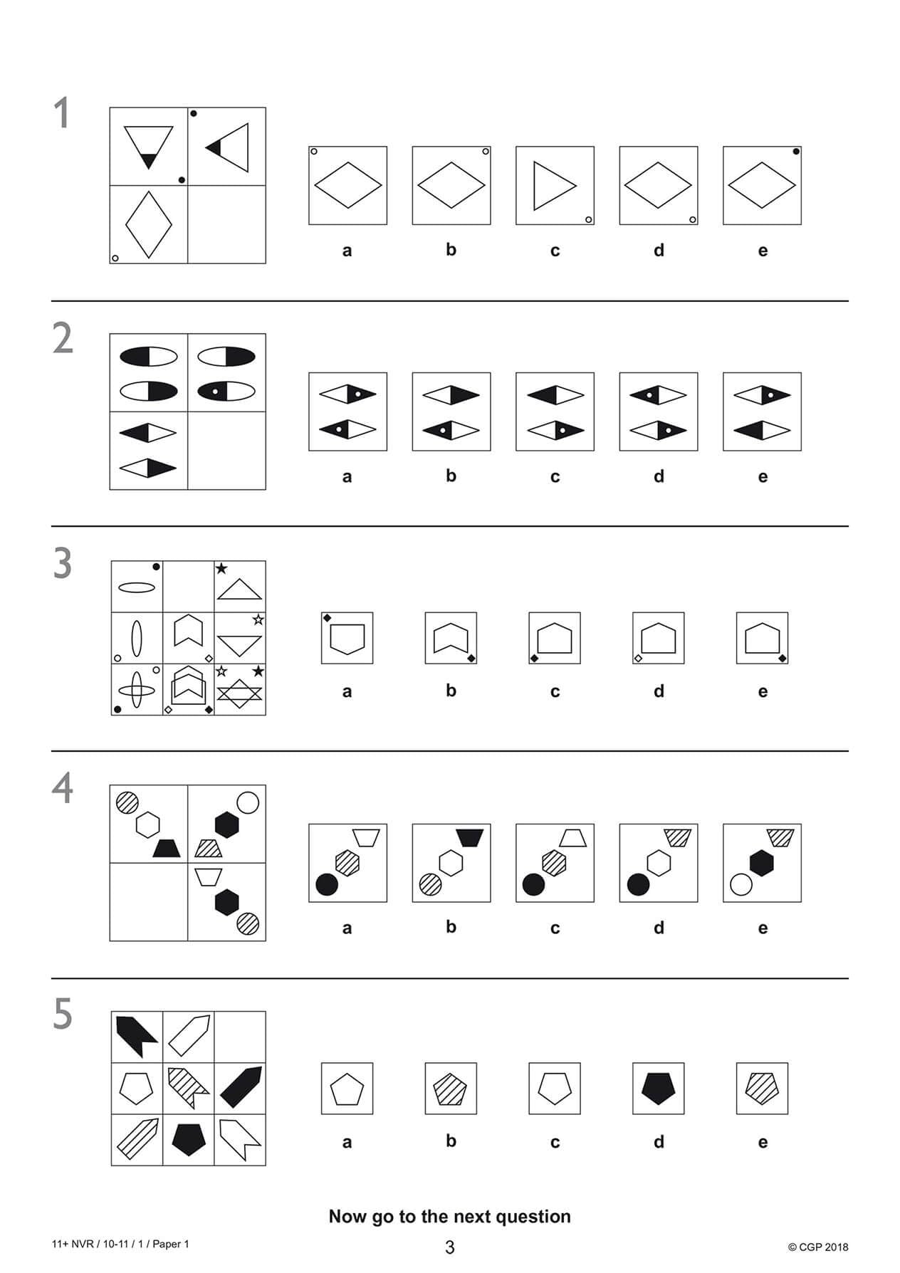 CGP 11+ GL Non-Verbal Reasoning Practice Papers - Ages 10-11 | Pack 1 | Paperback 4