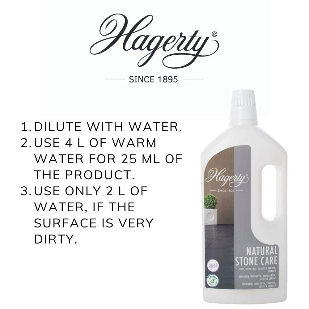 Hagerty Natural Stone Care 1L - Floor Cleaner for Marble, Terracotta & Slate