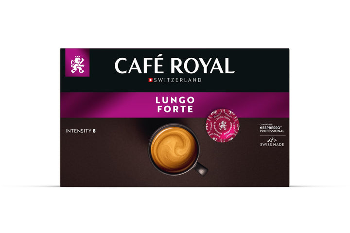 Café Royal Professional Pads, Lungo Forte, 50 Pods, 100% Arabica, Compatible with Nespresso Professional Machines