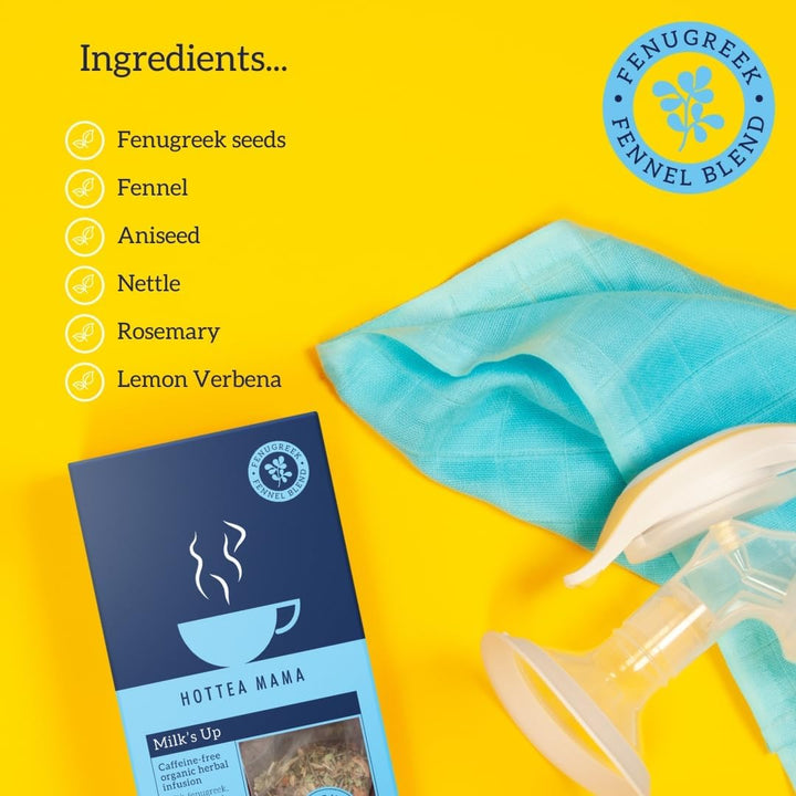 HOTTEA MAMA Milk's Up Organic Breastfeeding Tea for Lactation Support