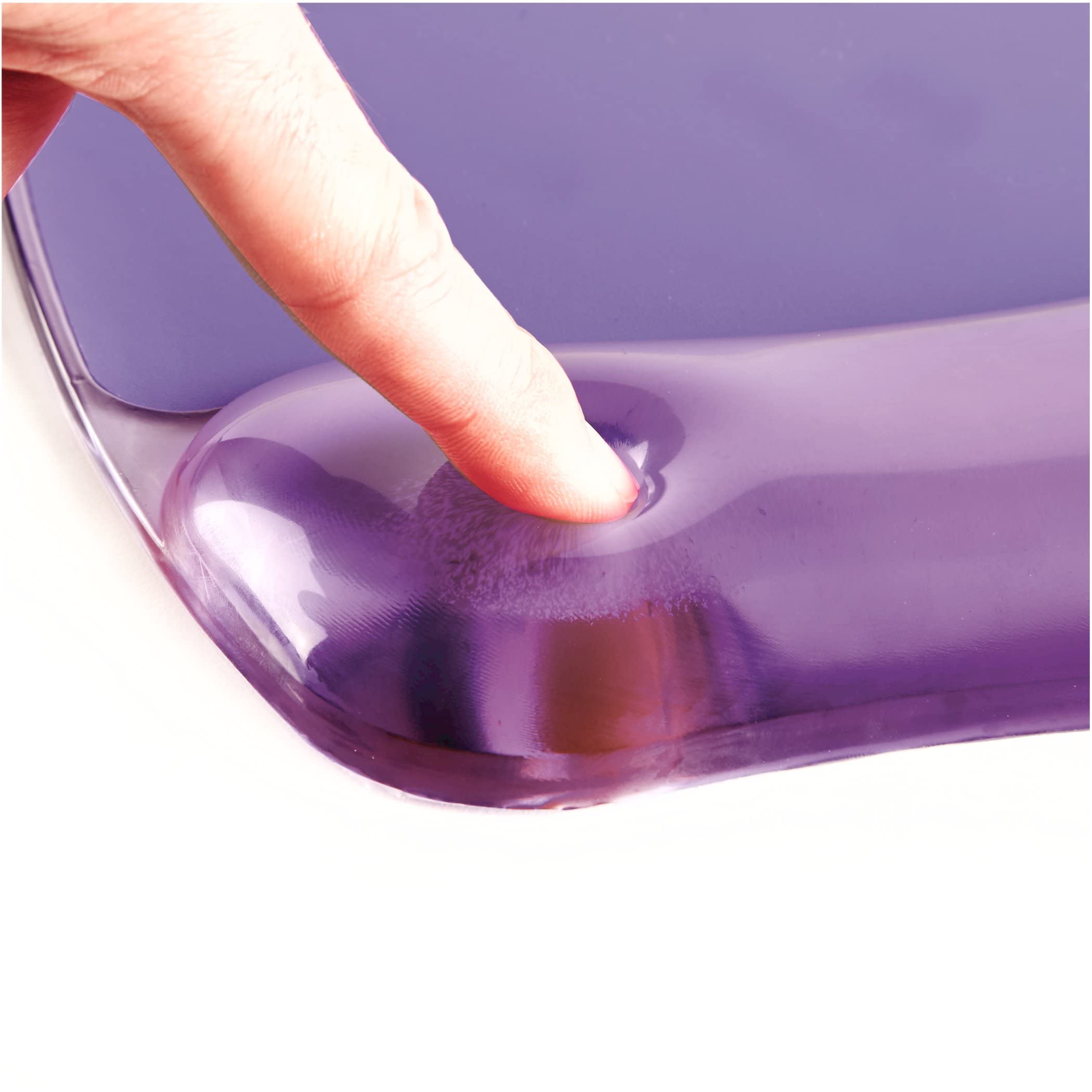 Fellowes Crystals Gel Mouse Mat with Wrist Support | Stain Resistant | Non-Skid Backing | Purple 6