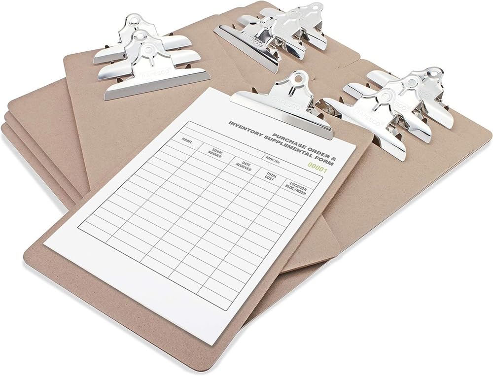 RAPESCO Heavy Duty Hardboard Clipboard A4+ Brown VHBCB003 | 250 Sheet Capacity 5