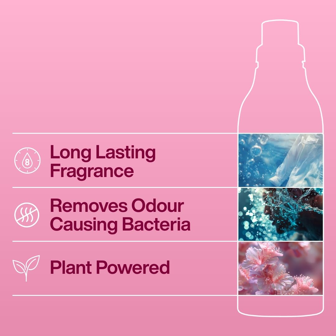 Ineos Next-Gen Long Lasting Fabric Conditioner Rhubarb + Pomegranate | 1 Litre | 100 Washes 3