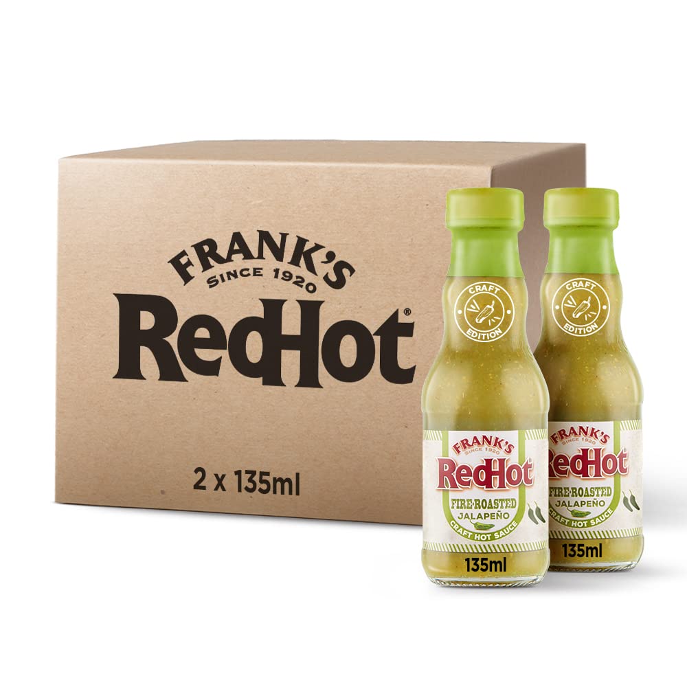 Frank's RedHot Fire-Roasted Jalapeño Craft Hot Sauce 135 ML, Pack of 2 1