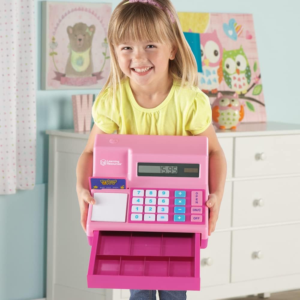 Learning Resources Pretend & Play Calculator Cash Register - Educational Playset for Kids, Ages 3-7 4