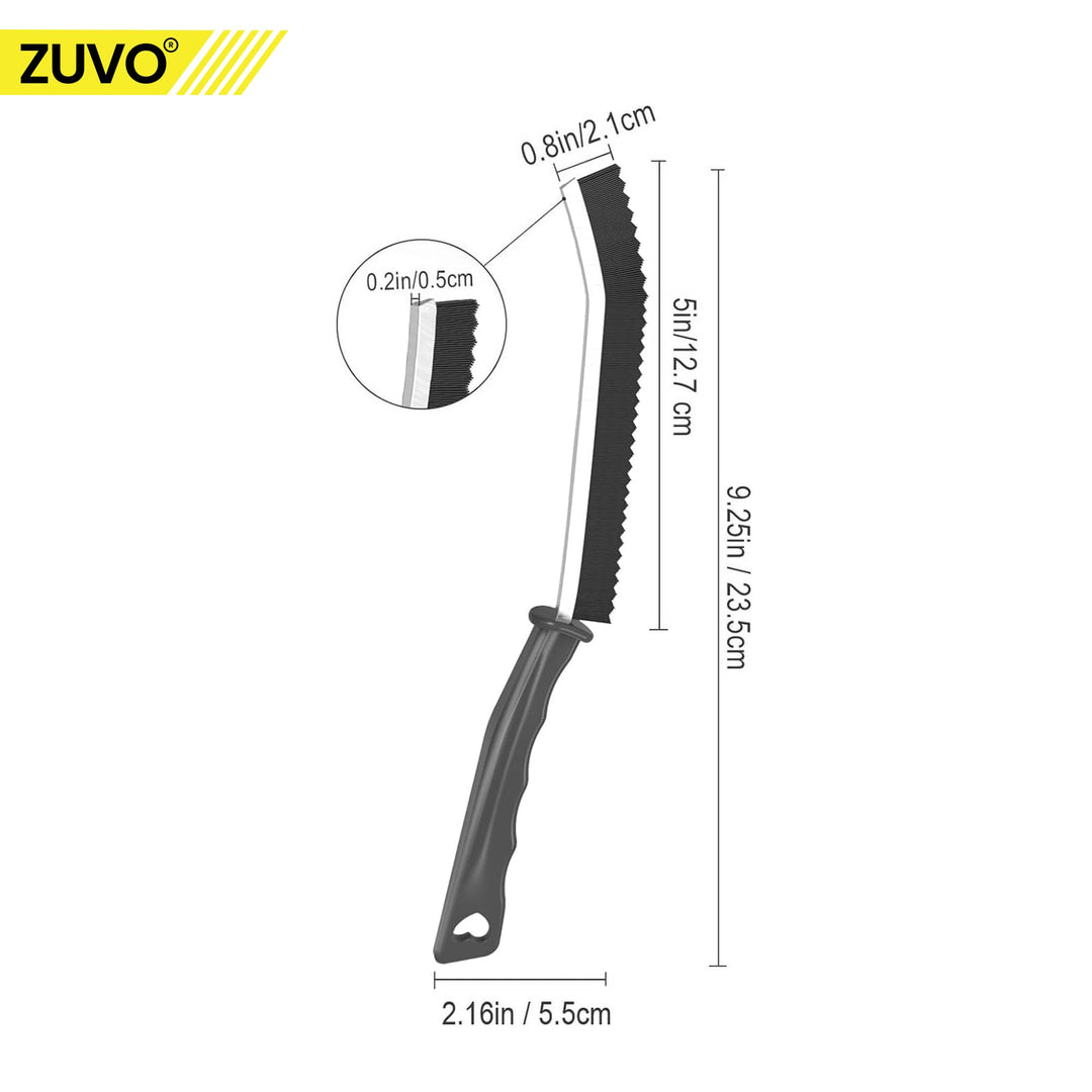 Zuvo Crevice Brush Set (2 Pack) – Hard Bristle Cleaning Tool for Grout, Gaps & Tight Spaces