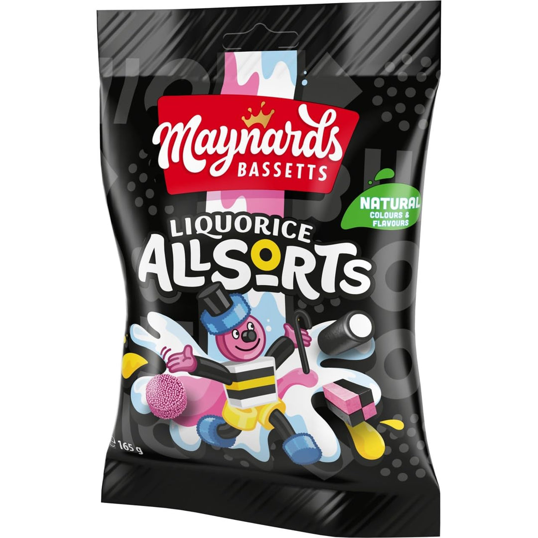 Maynards Bassetts Liquorice Allsorts Sweets Bag, Assorted Vegan Liquorice Candies