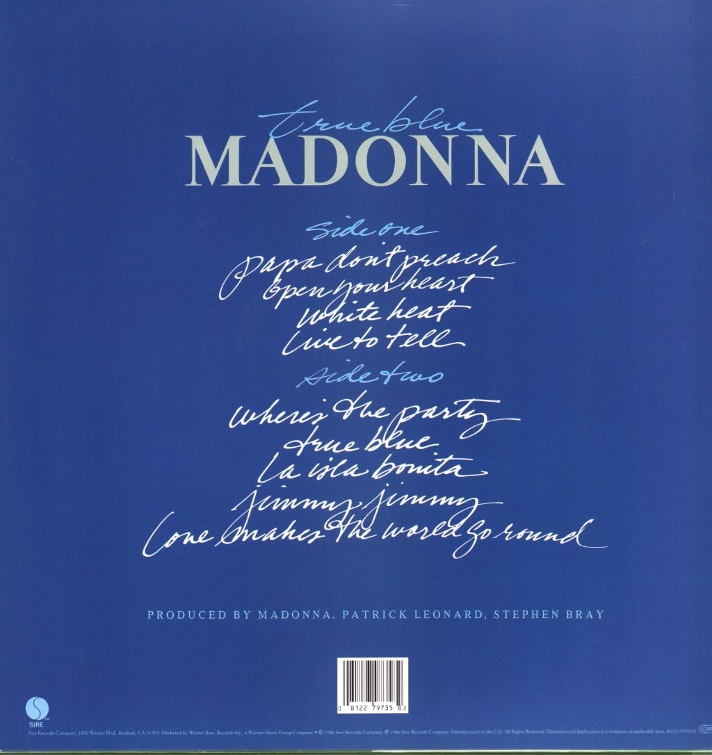 Madonna - True Blue [LP Vinyl] 2