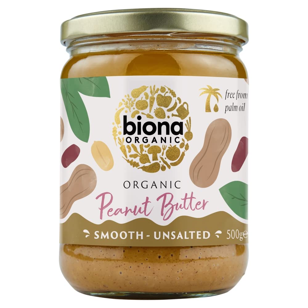 Biona Organic Peanut Butter Smooth No Salt, 500g