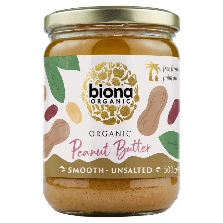 Biona Organic Peanut Butter Smooth No Salt, 500g
