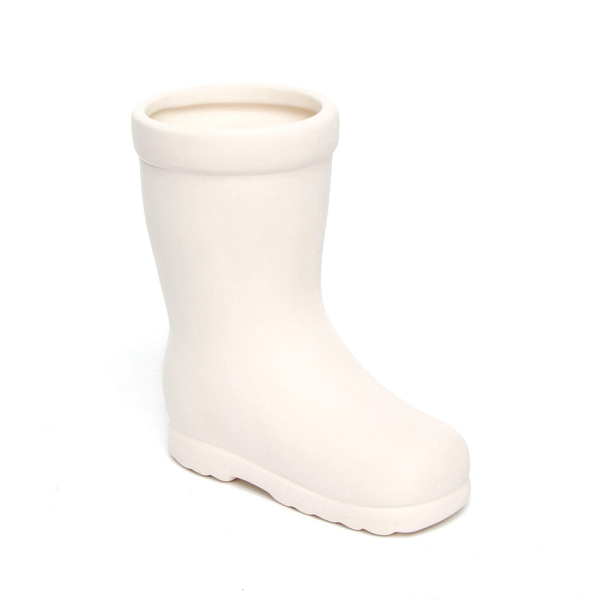 Baker Ross Wellington Boot Ceramic Flowerpots for Kids Crafting, Pack of 2 | Ready to Paint 4