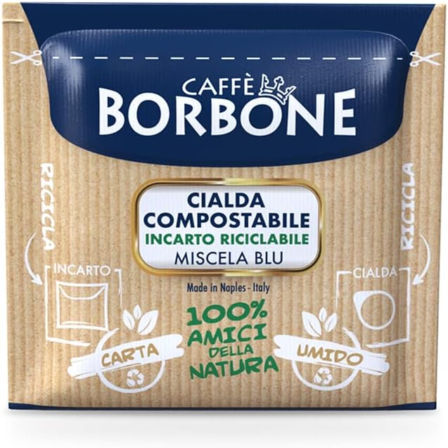 Caffè Borbone Blue Blend kompostierbare Kaffeepads – 100er-Packung, ESE 44 mm kompatibel 6