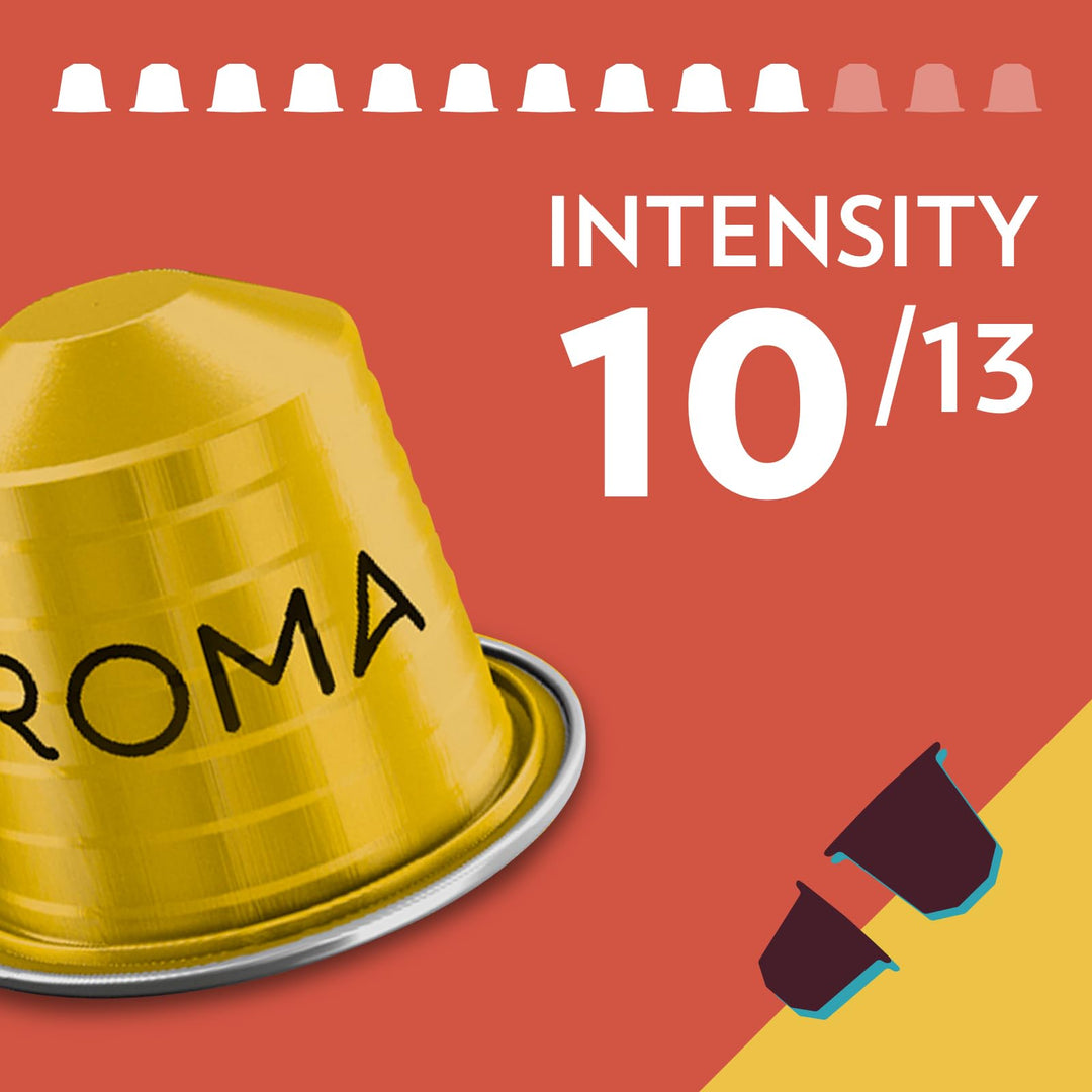 Lavazza Tales of Roma - 100 Aluminium Coffee Capsules for Nespresso Original Machines