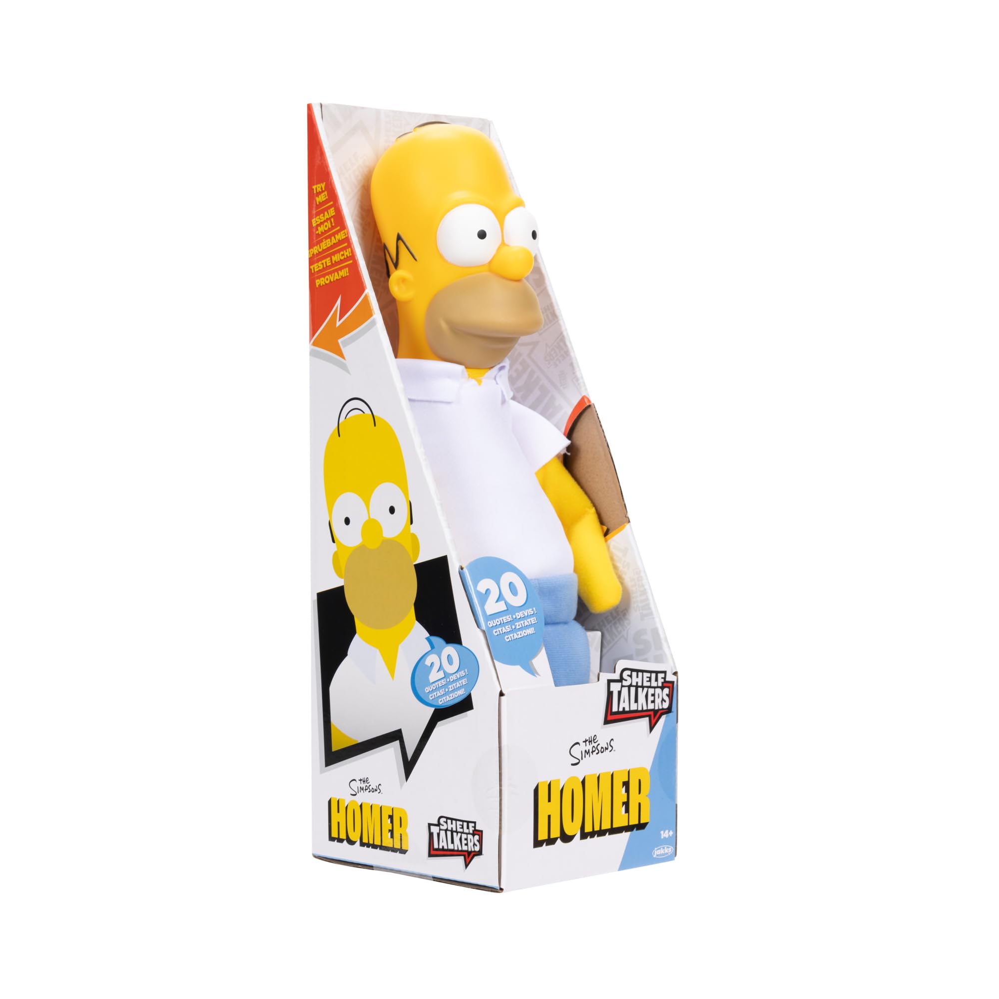 THE SIMPSONS Homer Simpson Shelf Talker - 30cm Plush with 20 Iconic Phrases 14
