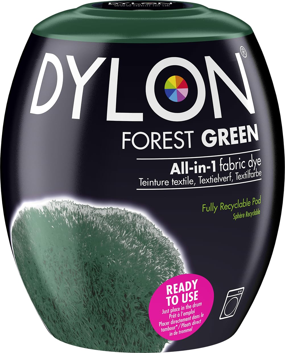 Dylon Textilfarbstoff-Pod für Waschmaschinen, Waldgrün, 350 g