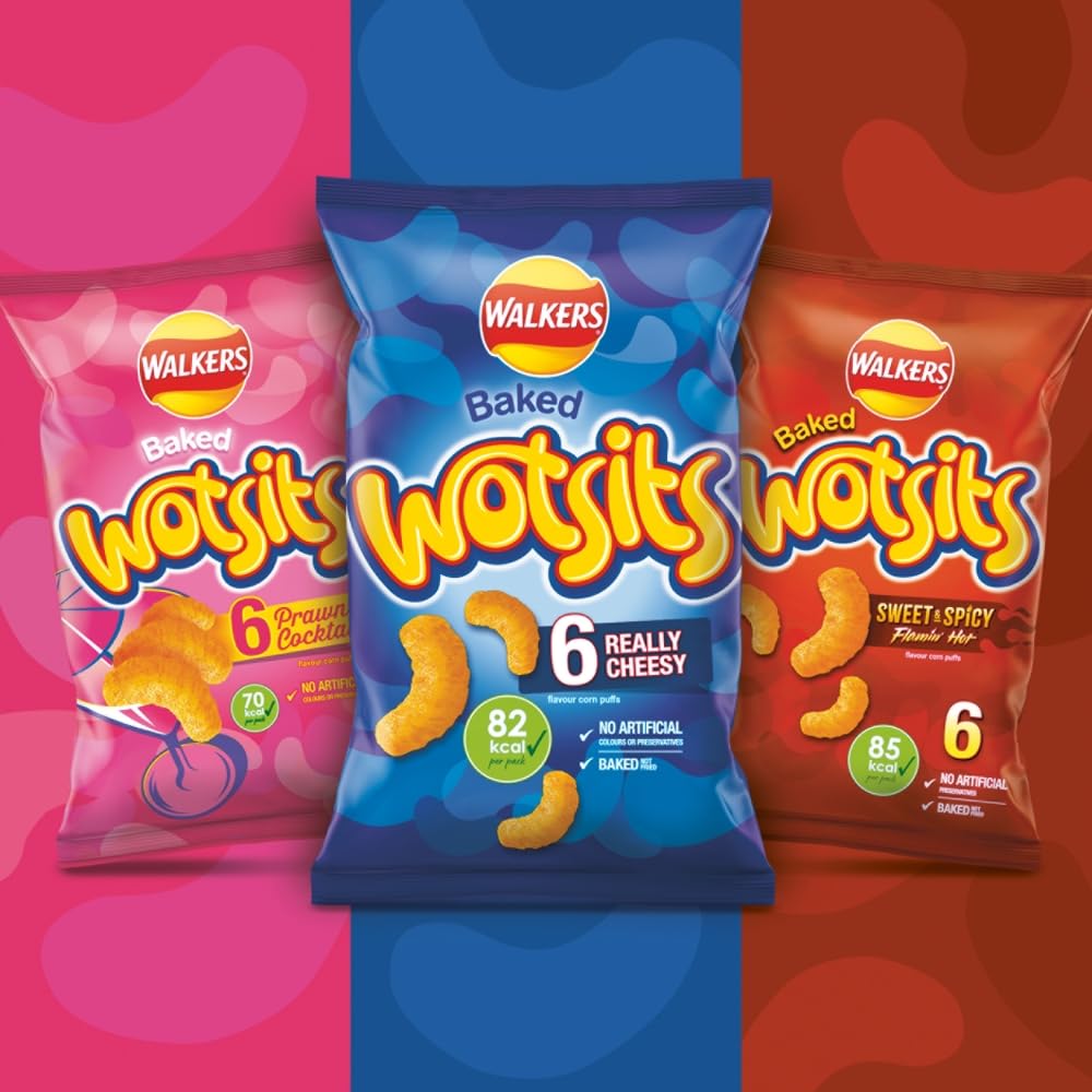 Walkers Wotsits Really Cheesy Corn Puffs Multipack 12x16.5g