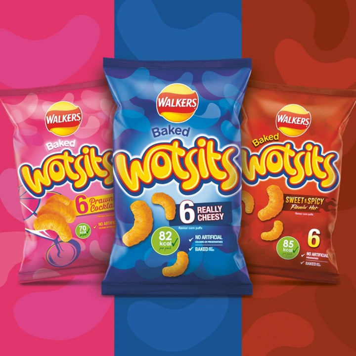Walkers Wotsits Really Cheesy Corn Puffs Multipack 12x16.5g
