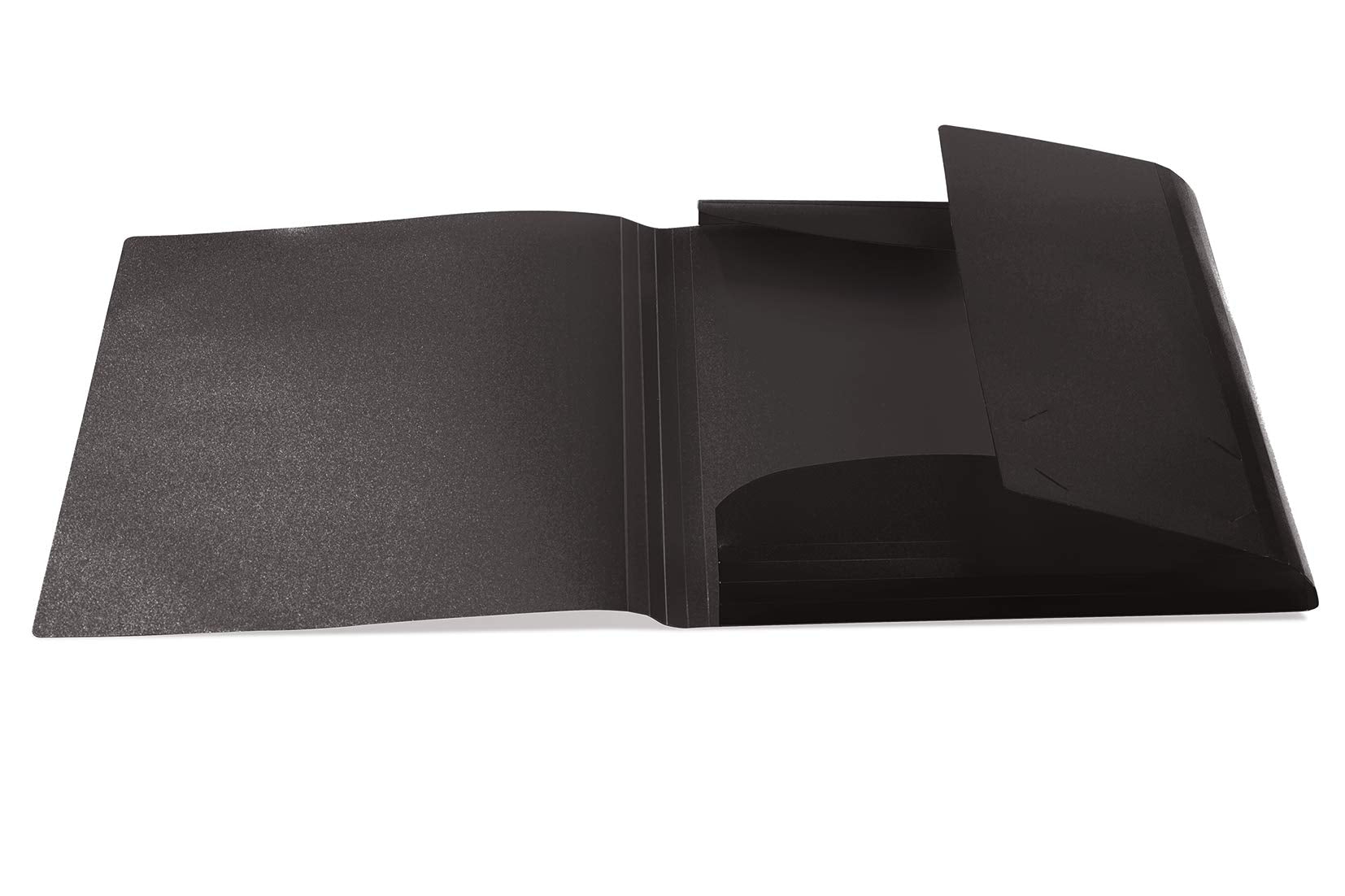 HERMA Translucent Elastic Folder - A3 Size, Black Plastic, 3 Inner Flaps | Model 19513 2