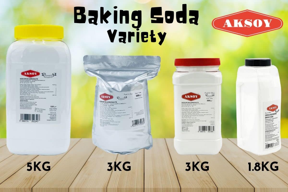 Aksoy Baking Soda 1.8KG || Pure Sodium Bicarbonate Powder, Highest Purity, Food 6
