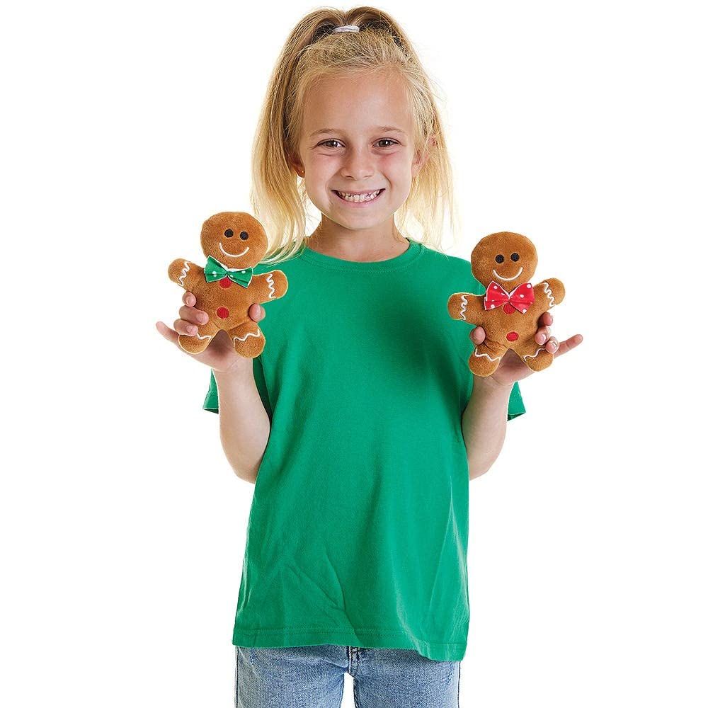 Baker Ross FX333 Soft Cuddly Gingerbread Men - Pack of 3 Plush Toys for Kids 4