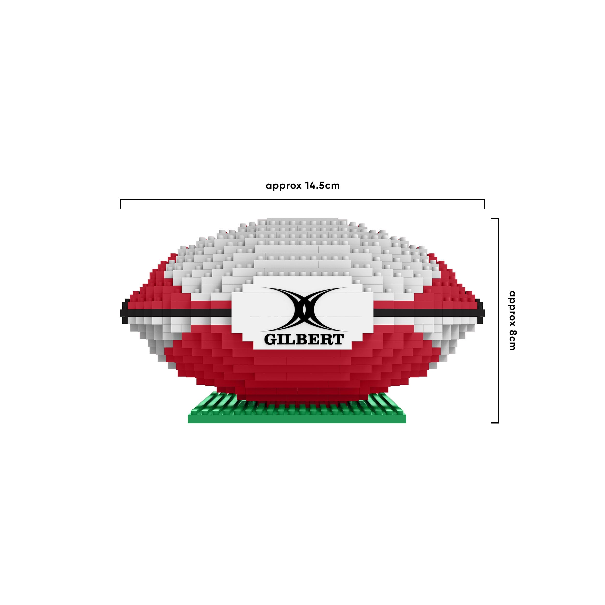 FOCO BRXLZ Officially Licensed RFU Rugby Ball Building Set | 712 Pieces | Ages 12+ 4