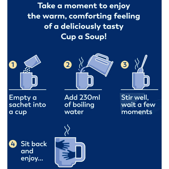 Batchelors Cup a Soup Mushroom Instant Soup Sachets, 4 Sachets, 99 g