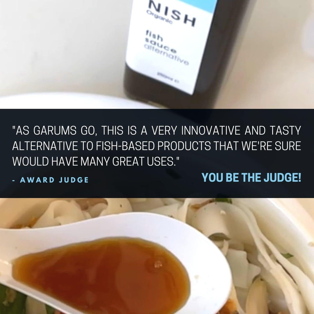 NISH Sauce – Organic Vegan Fish Sauce Substitute, Gluten Free, Soy Free, Made in UK