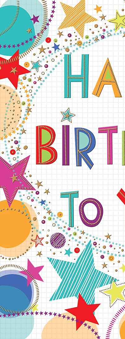 Piccadilly Greetings Modern Birthday Card - Large 12 x 9 Inches | Multicolor | Envelope Included