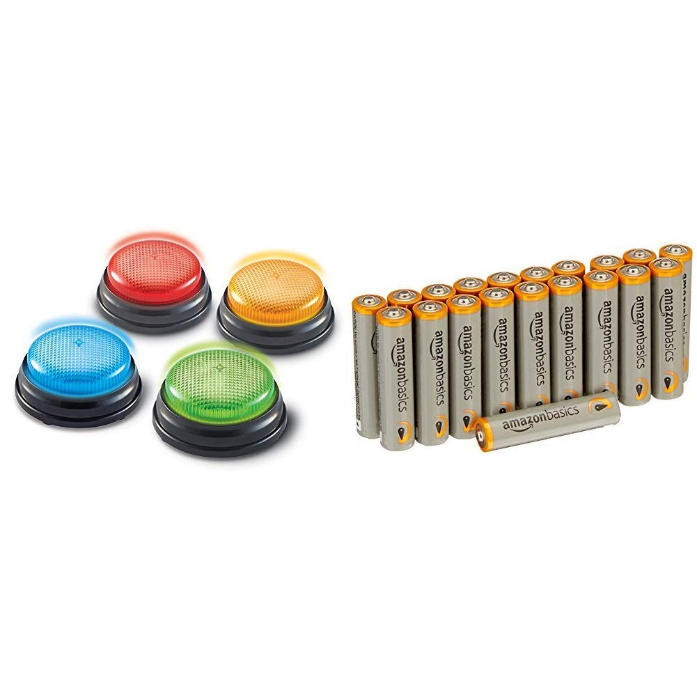 Learning Resources Lights and Sounds Buzzers - Set of 4 with Unique Sounds & Light-Up Feedback 2