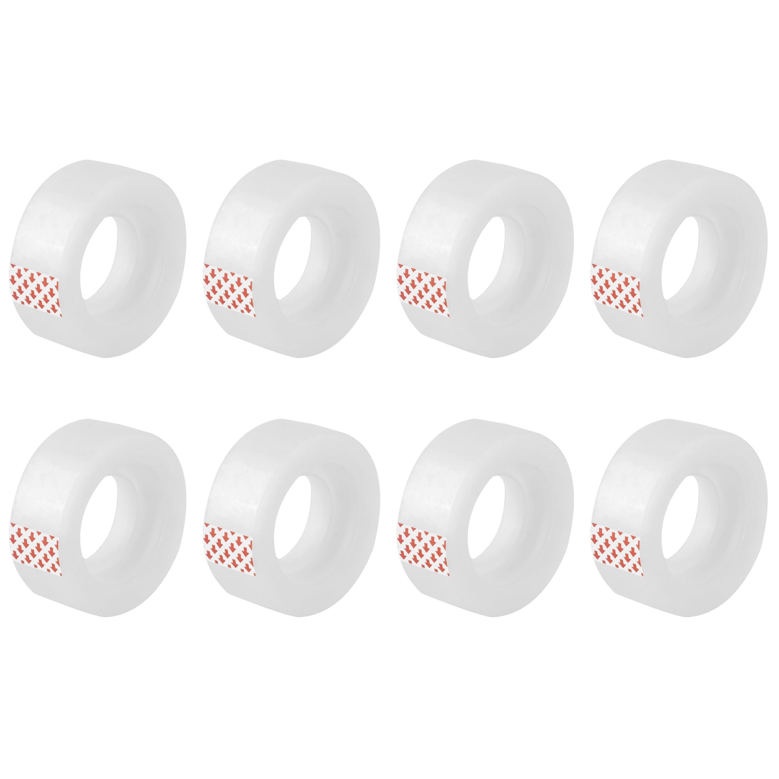 D.RECT Transparent Adhesive Tape - 8 Rolls Pack | 19mm x 33m | Polypropylene 1
