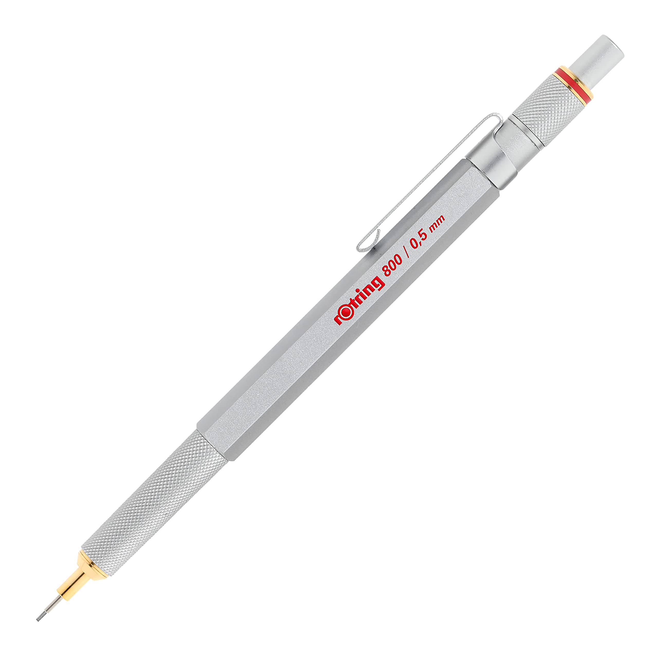 rOtring 800 Mechanical Pencil - 0.5 mm Line Size | Full Metal Body | Silver 1