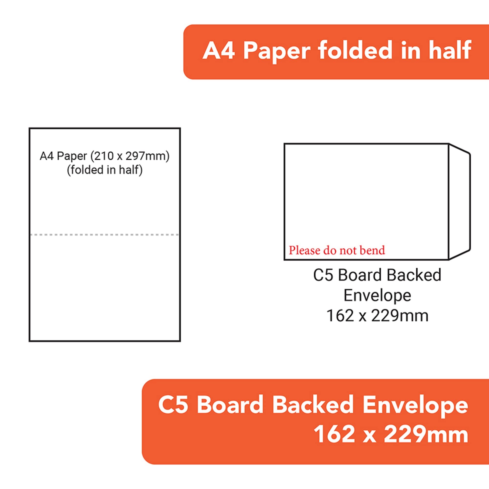 Postmaster Do Not Bend Envelopes A5 Hardback, Peel Seal | 10 Pack | PEFC Certified 4