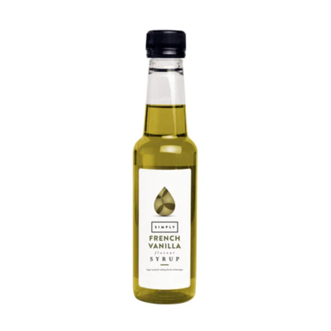Simply - French Vanilla Syrup, Vegan & Nut Free Flavoured Syrup for Coffee, Baking & Beverages