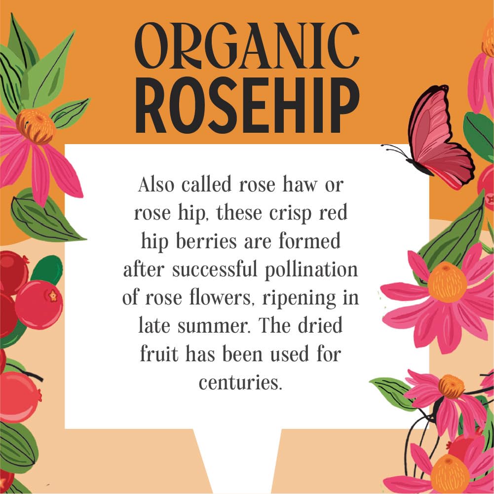Heath & Heather Organic Rosehip Tea - Immune Support & Tart Fruity Infusion | 20 Count 3