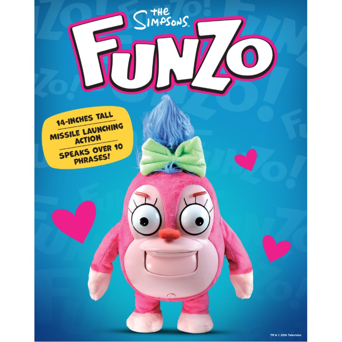 The Simpsons Funzo Talking Plush Toy by Jakks Pacific - 14-inch Interactive Figure with Missile Action 2